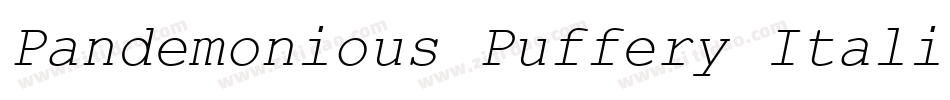 Pandemonious Puffery Italic字体转换